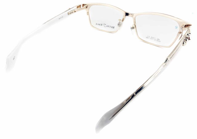 インテリヤクザ風メガネフレームメタルエッジ1052-C1-S56