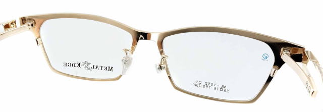 インテリヤクザ風メガネフレームメタルエッジ1052-C1-S56