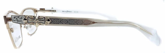 インテリヤクザ風メガネフレームメタルエッジ1052-C1-S56