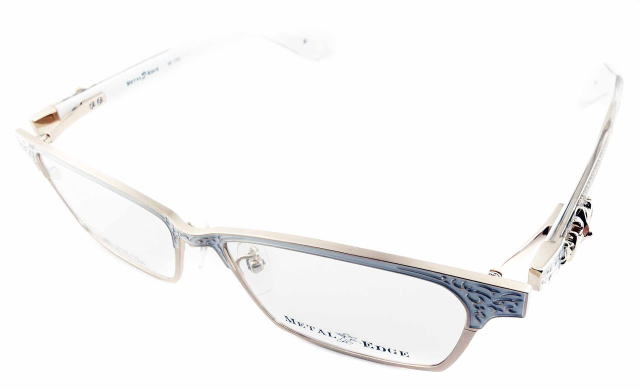 インテリヤクザ風メガネフレームメタルエッジ1052-C1-S56