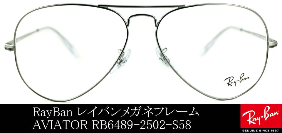 ナス型メガネレイバン6489-2502-S58