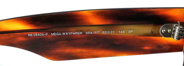 レイバン偏光サングラスメガウェイファーラーRB0840SF-954-57-S52
