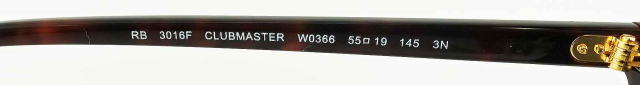 レイバンサングラスクラブマスターRB3016F-W0366-S55