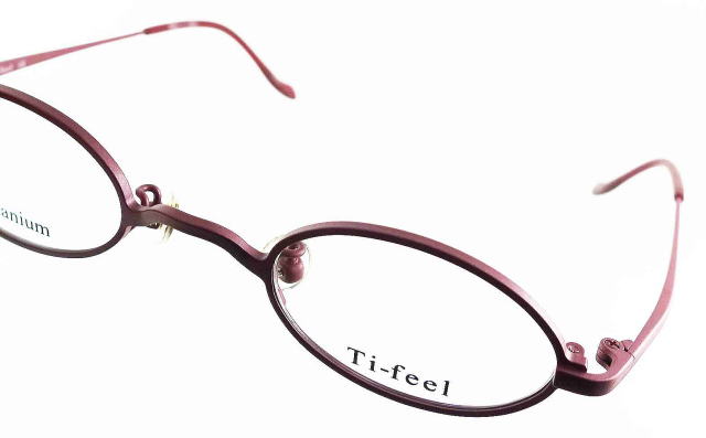 強度近視メガネ「目が小さくならない」Ti-feelティフィールメガネフレームCHAO-C13-S41