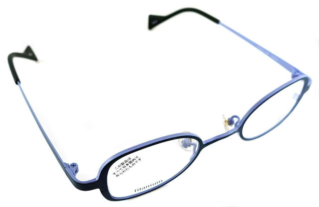 強度近視メガネ「目が小さくならない」Ti-feelティフィールメガネフレームMIMI-C52/33-S41